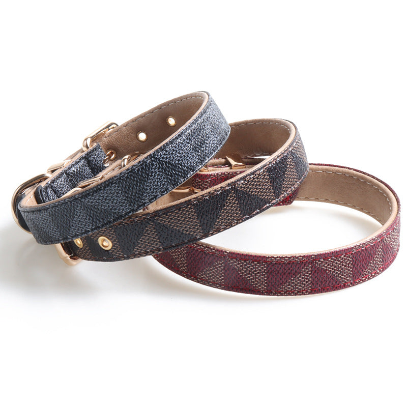 Pet Collar PU Leather Dog Collar Exquisite Fashion Dog Collar