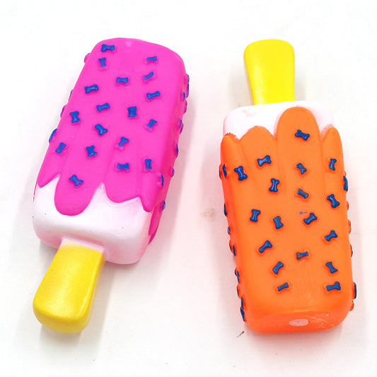 Dog Vinyl Sound Toys Simulation Popsicle Ice Cream