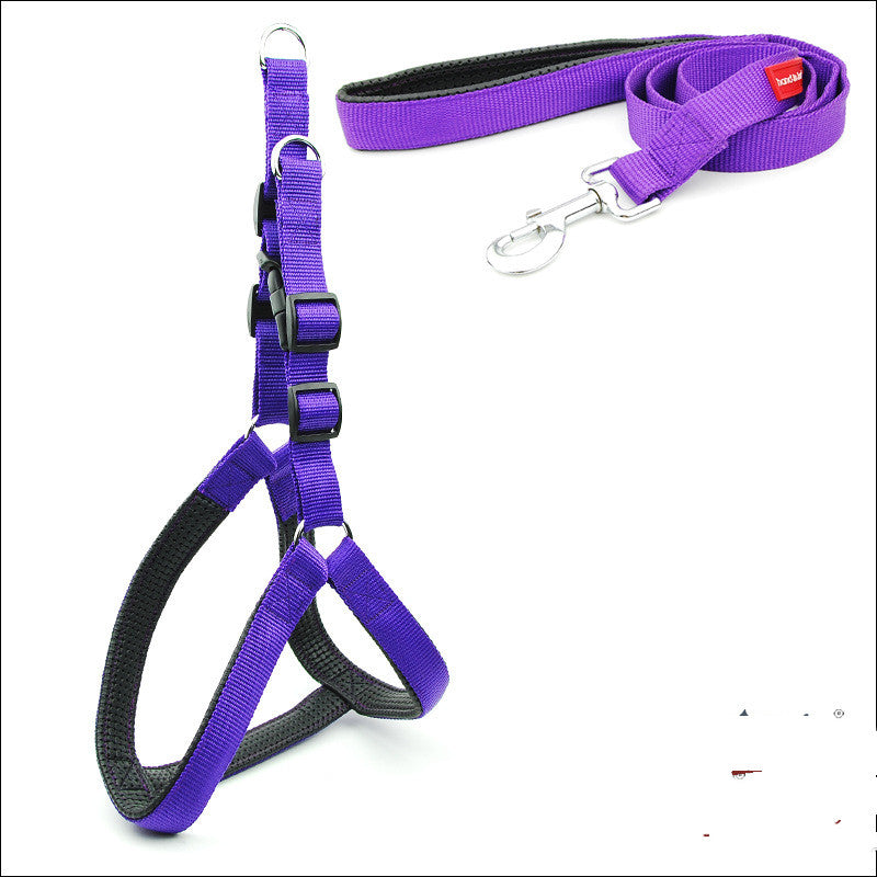 Dog Padded Harness Leash Reflective Nylon Harness Leash