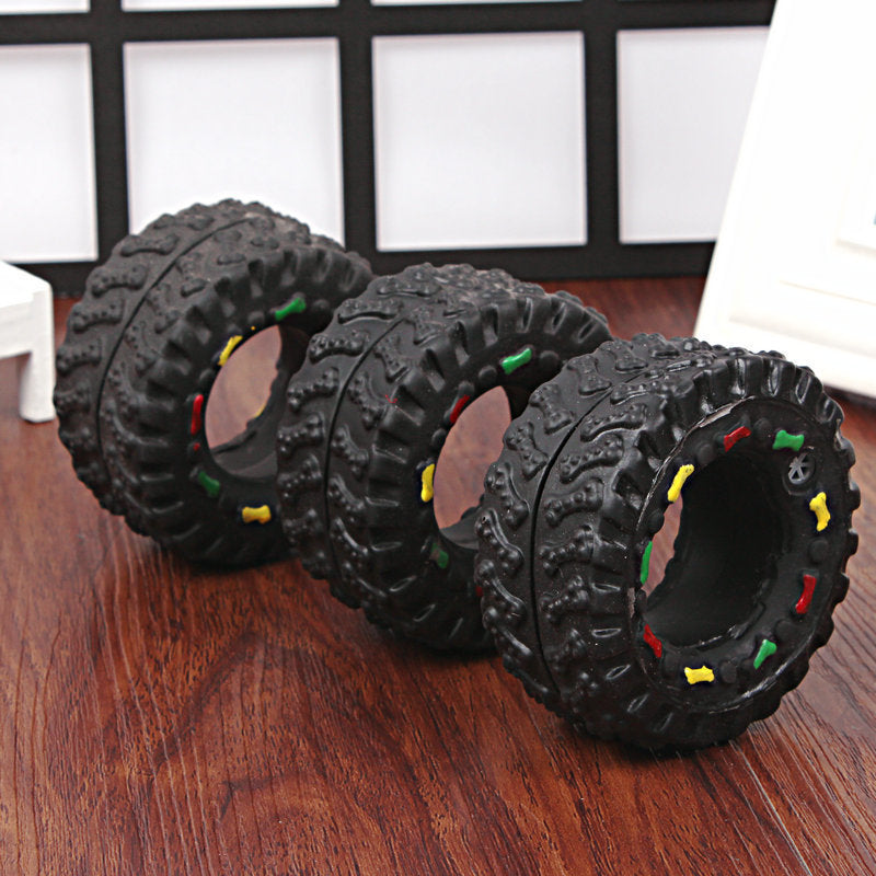 Small Tire Pet Vocalizations Glue Dog Toys